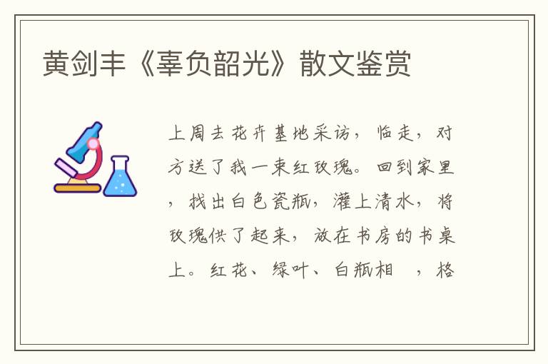 黃劍豐《辜負(fù)韶光》散文鑒賞